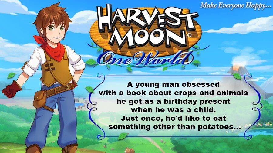 Conoce al protagonista masculino de Harvest Moon: One World