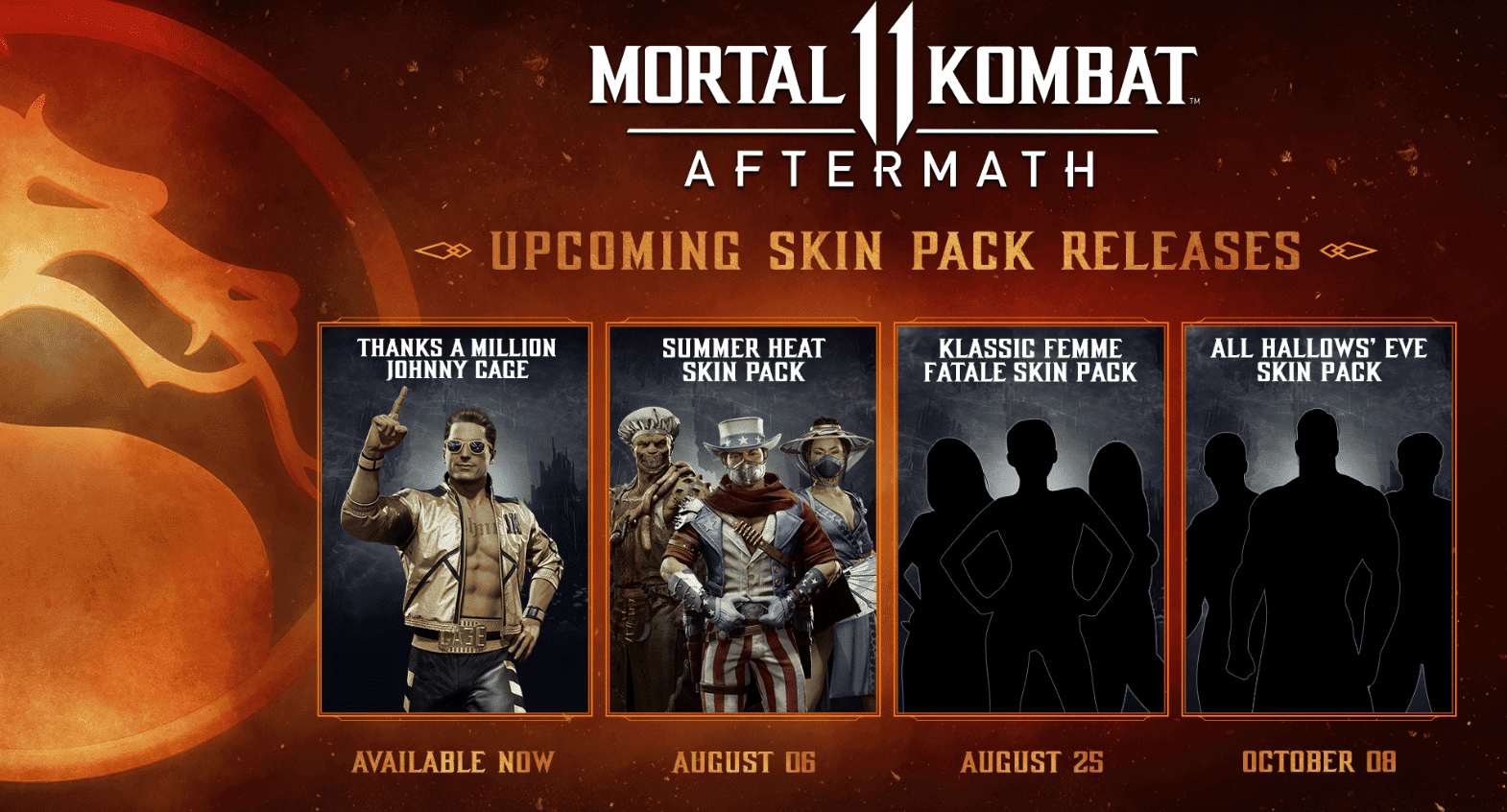 Mortal Kombat 11: Aftermath confirma fechas y detalles de sus próximos packs