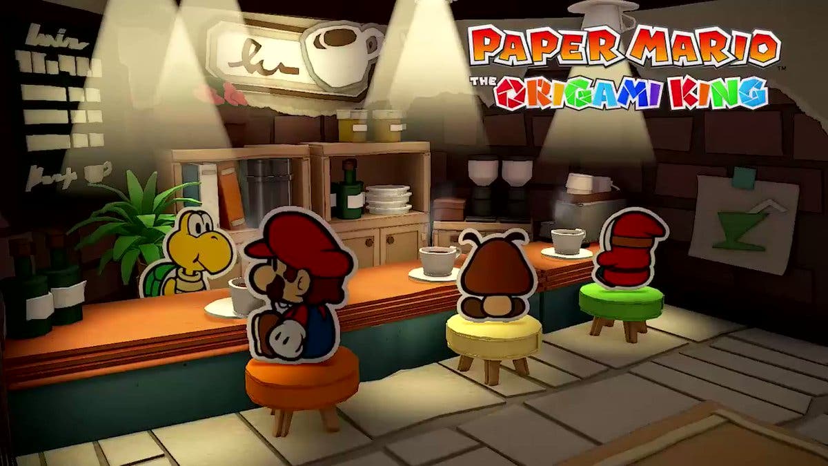 Escucha el tema musical de la cafetería de Paper Mario: The Origami King
