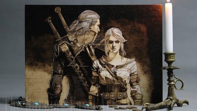 No te pierdas este fan-art de The Witcher 3 creado con leña