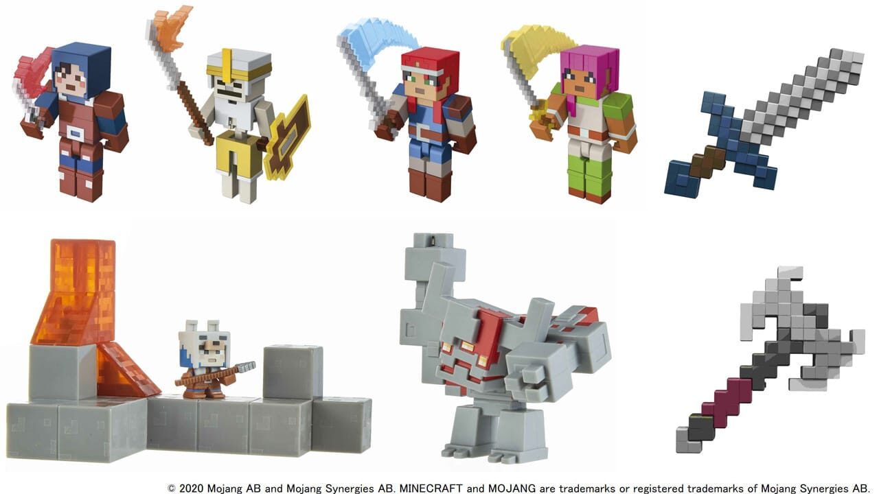 Mattel revela una línea de juguetes de Minecraft Dungeons