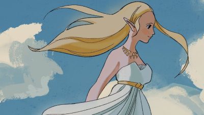 Fan imagina con este genial póster una película de Zelda: Breath of the Wild al estilo Ghibli