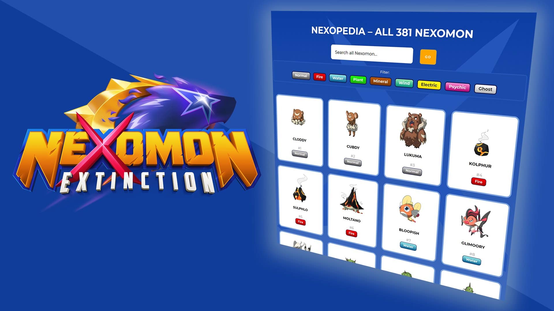 Nexomon: Extinction: Consulta más de 360 especies en la nueva web Nexopedia y descubre su mundo abierto