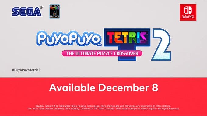 Puyo Puyo Tetris 2 llegará el 8 de diciembre a Nintendo Switch