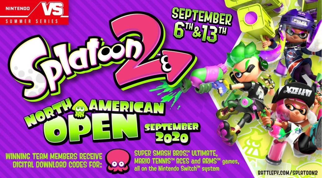 Nintendo of America regalará juegos a los ganadores del Splatoon 2 North American Open September 2020