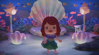 Recrean la canción Parte de tu mundo de la película La Sirenita de Disney en Animal Crossing: New Horizons