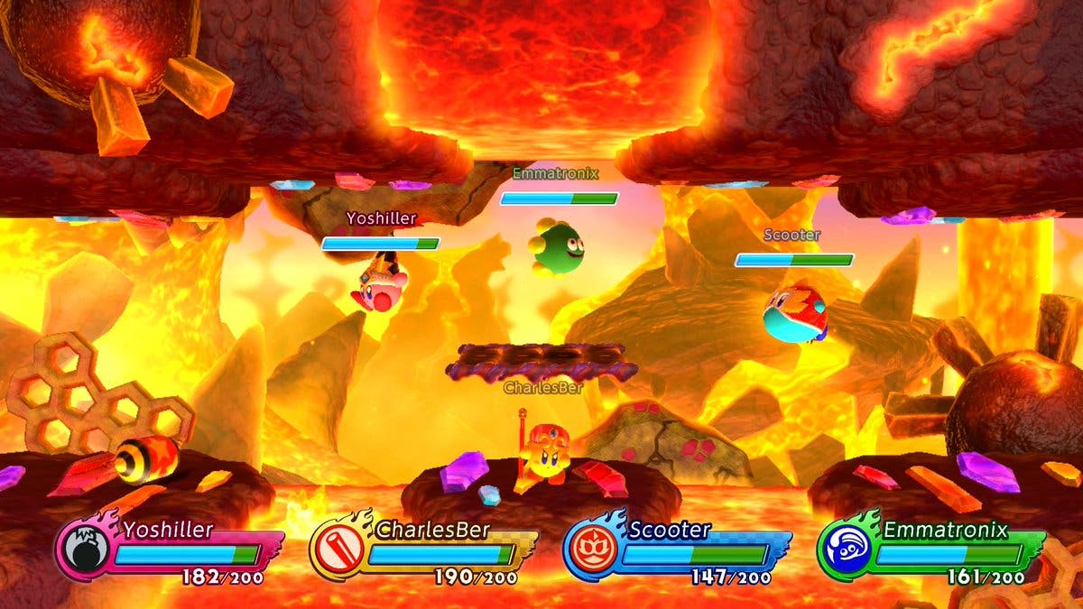 Kirby Fighters 2: Este gameplay nos muestra cómo juegan 4 personas a la vez