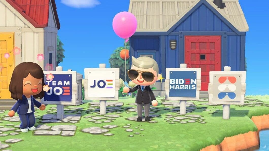 La campaña electoral de Biden lanza estos carteles para Animal Crossing: New Horizons