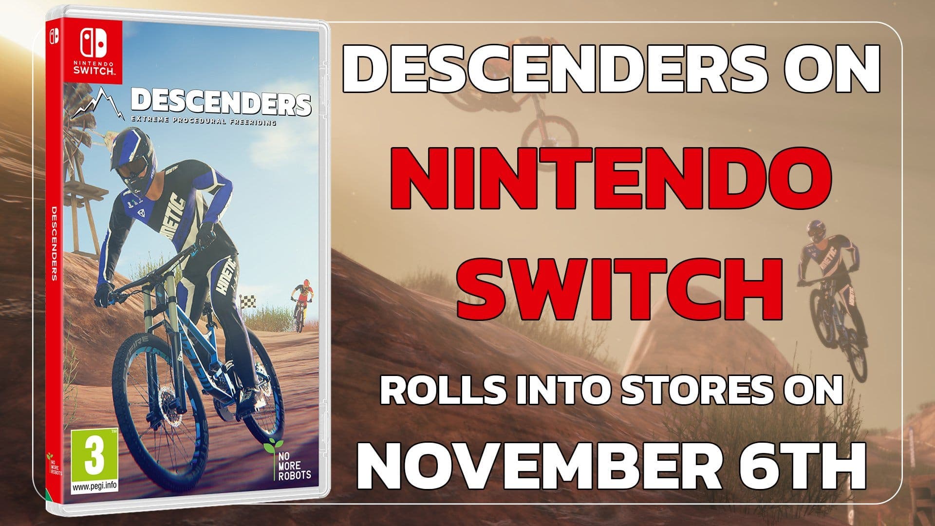 Descenders queda confirmado para el 6 de noviembre en Nintendo Switch