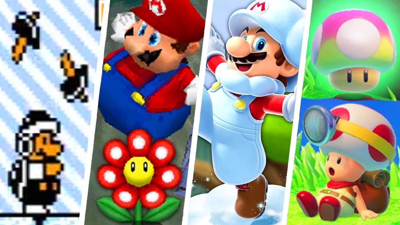 Este vídeo te mostrará la evolución de los power-ups de Super Mario menos conocidos