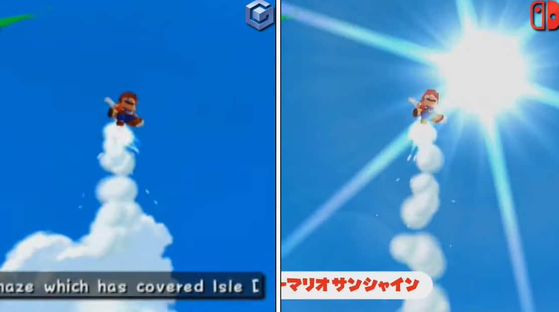 Nueva comparativa en vídeo de Super Mario Sunshine: GameCube vs. Super Mario 3D All-Stars en Nintendo Switch