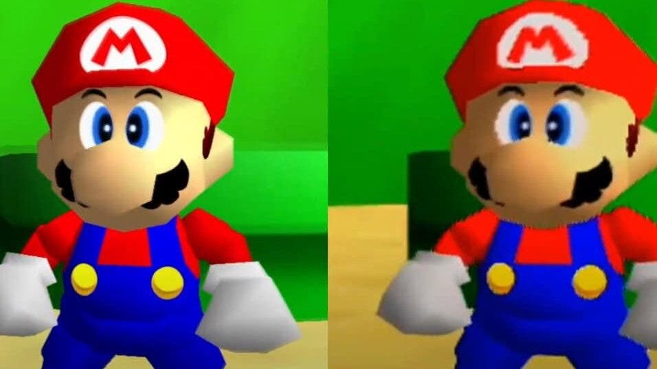 Nintendo parece haber reelaborado algunas texturas de Super Mario 64 en Super Mario 3D All-Stars