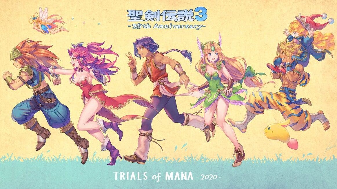 El diseñador de los atuendos de Trials of Mana comparte un nuevo arte para celebrar el 25º aniversario del título