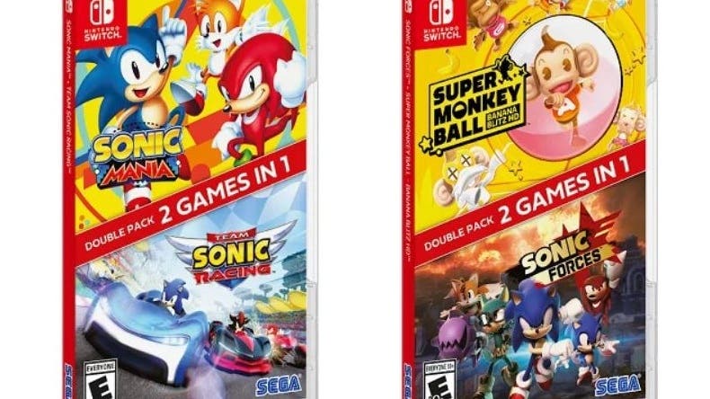 Los packs dobles de Sonic Mania + Team Sonic Racing y Sonic Forces + Super Monkey Ball: Banana Blitz HD ya están disponibles en Nintendo Switch