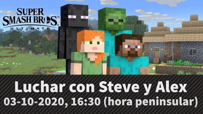 Ya podéis ver en diferido la presentación Luchar con Steve y Alex completa de Super Smash Bros. Ultimate