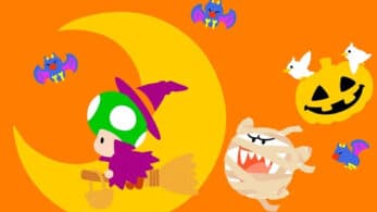 Nintendo comparte un fondo de pantalla para Halloween en su cuenta de LINE