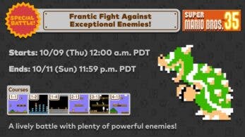 Super Mario Bros. 35 recibe una nueva batalla especial que nos enfrenta a «enemigos excepcionales»
