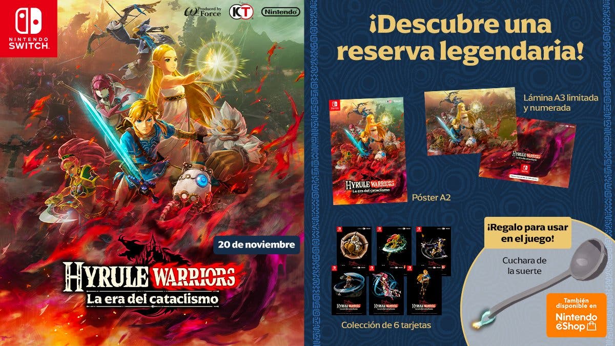 Estos son los regalos por reservar Hyrule Warriors: La era del cataclismo en tiendas españolas