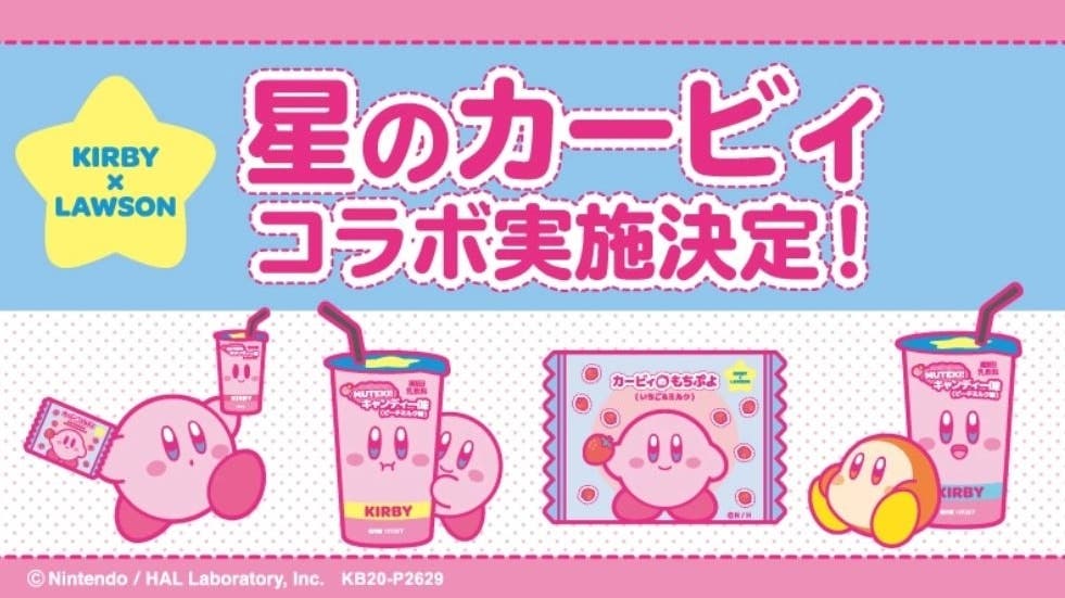 Bebida con sabor a caramelo, mochi helado y llaveros acrílicos de Kirby ya están disponibles en las Lawson Stores de Japón