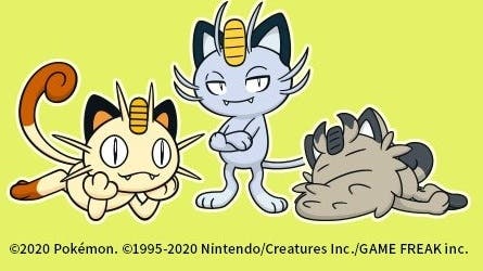 Meowth, Meowth de Alola y Meowth de Galar protagonizan este nuevo fondo de pantalla oficial de Pokémon