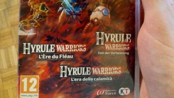 En algunos países o regiones, la carátula de Hyrule Warriors: La era del cataclismo presenta hasta tres logos en diferentes idiomas
