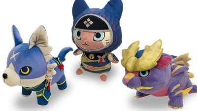 Capcom revela dos estuches de transporte para Switch, amuletos en forma de llavero y peluches de Monster Hunter Rise en Japón
