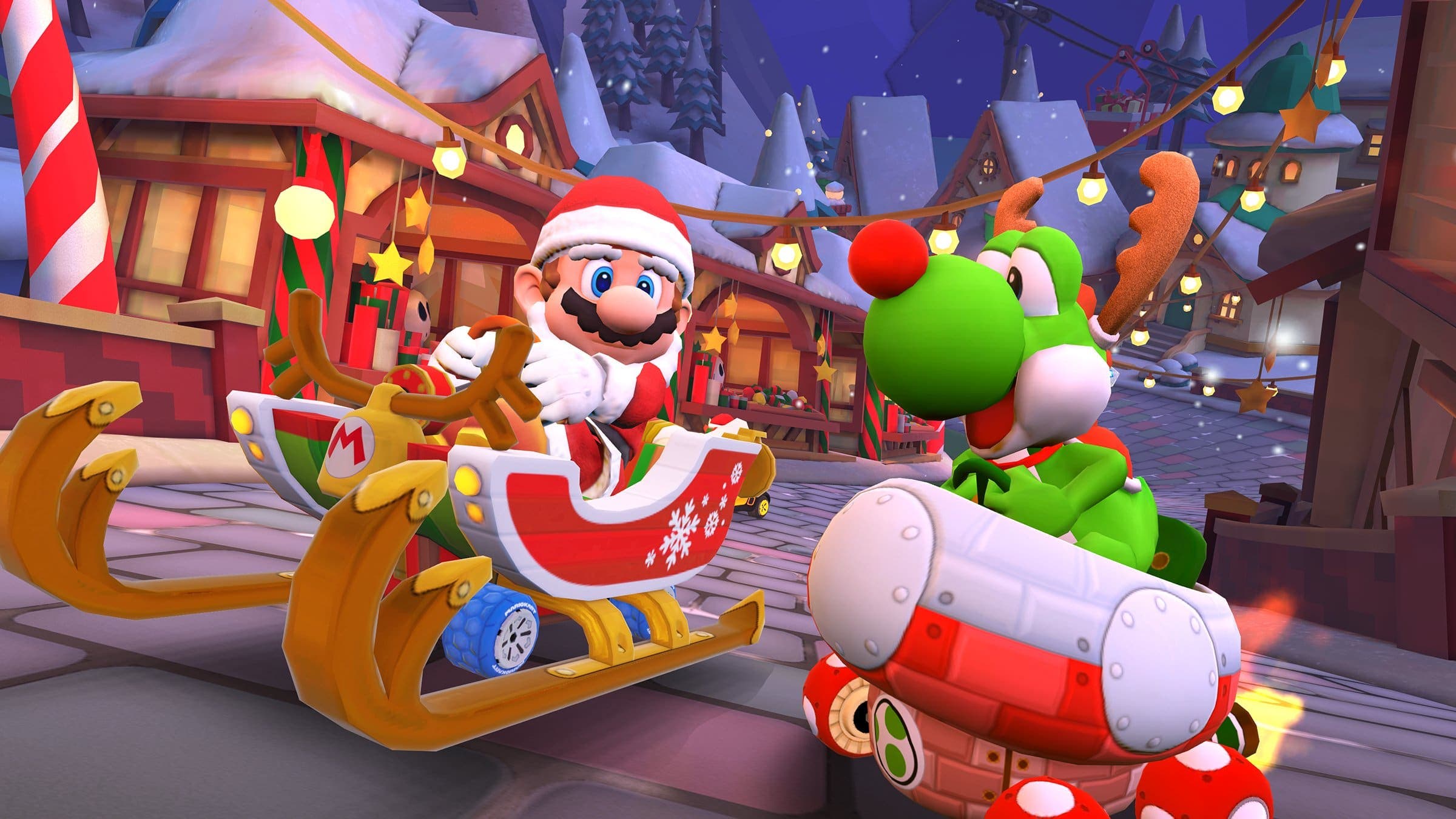 Mario Kart Tour celebra la llegada de la temporada navideña con este nuevo tráiler
