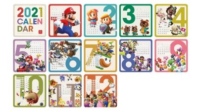 La My Nintendo Store europea recibe un calendario temático de Nintendo de 2021