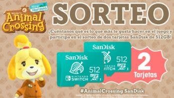 Participa en el nuevo sorteo #AnimalCrossingSanDisk de Nintendo España y opta a ganar 2 tarjetas microSDXC de 512GB de SanDisk