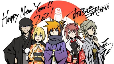 La cuenta oficial de The World Ends with You en Twitter nos felicita el Año Nuevo con esta ilustración
