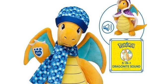 Dragonite se une a la gama de peluches Pokémon oficiales de Build-a-Bear