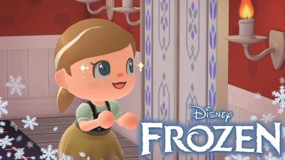 Nueva recreación en Animal Crossing de la canción de Frozen «Hazme un muñeco de nieve»