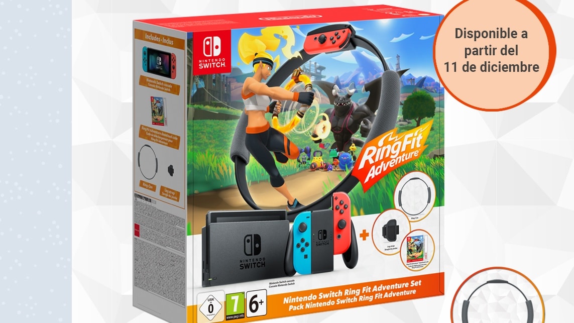 El pack de Nintendo Switch + Ring Fit Adventure llegará el 11 de diciembre a Europa