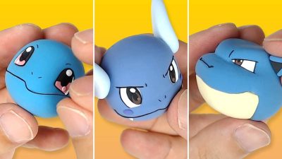 No te pierdas esta creación de Squirtle y su línea evolutiva Pokémon con arcilla