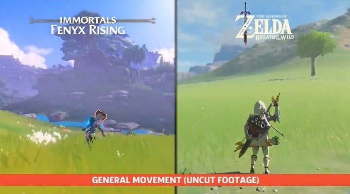 Se viraliza un vídeo con similitudes entre Immortals Fenyx Rising y Zelda: Breath of the Wild