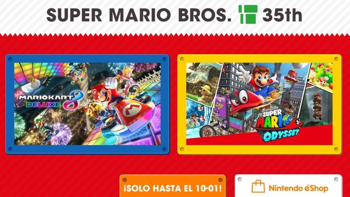 Vídeo nos recuerda que podemos ahorrar un 33% en Mario Kart 8 Deluxe y Super Mario Odyssey