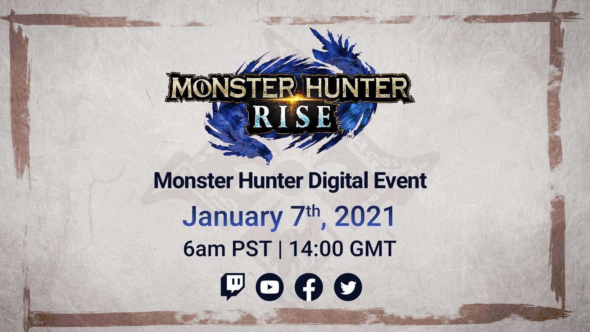 Capcom confirma un evento digital de Monster Hunter Rise para el 7 de enero