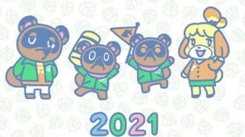 La cuenta japonesa oficial de Animal Crossing en Twitter comparte esta ilustración para celebrar el 2021