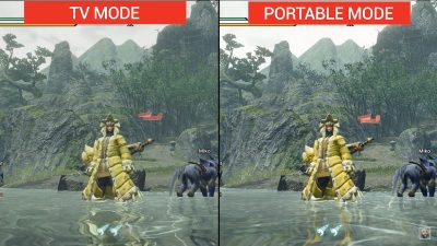 Comparativas de Monster Hunter Rise en modo dock y portátil