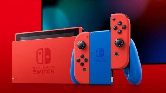 Un vistazo detallado a la caja de la nueva edición de Nintendo Switch roja y azul