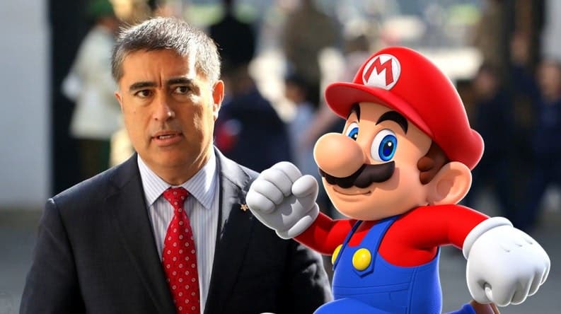 Mario Desbordes, candidato a las elecciones presidenciales chilenas de 2021, utiliza la imagen de Super Mario para su campaña