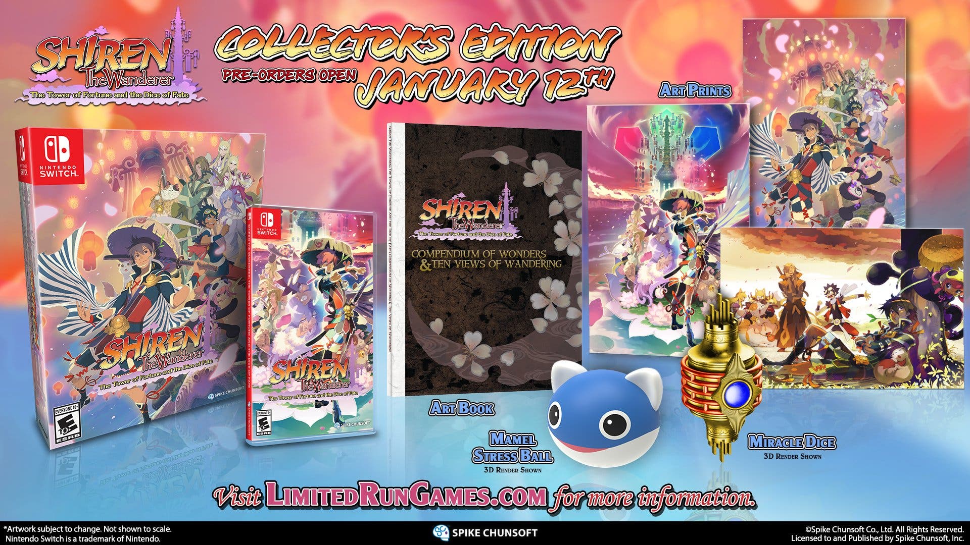 Shiren the Wanderer: The Tower of Fortune and the Dice of Fate confirma ediciones físicas para Nintendo Switch