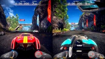 RISE: Race the Future nos muestra el nuevo modo de pantalla dividida, introducido en la versión 1.6, en este gameplay