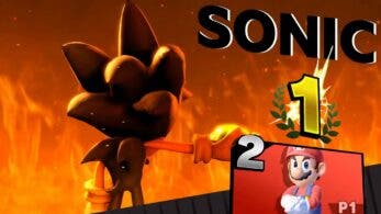 Animación nos muestra la épica pose de victoria de Sefirot pero con Sonic en Smash Bros. Ultimate