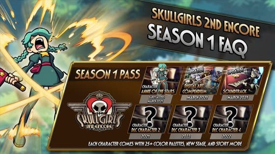 Se anuncia el primer pase de temporada de Skullgirls 2nd Encore