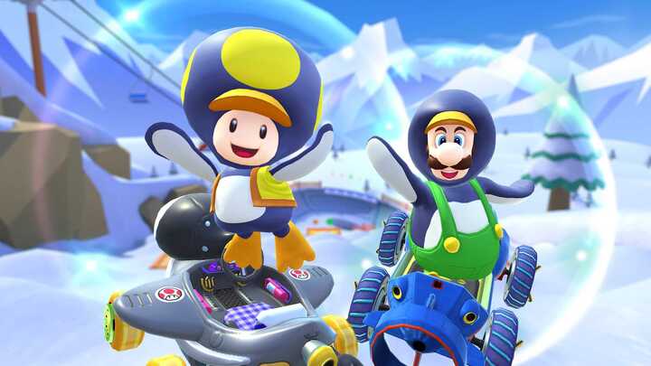 Mario Kart Tour celebra la llegada de la temporada nevada y Toad Pingüino con este vídeo