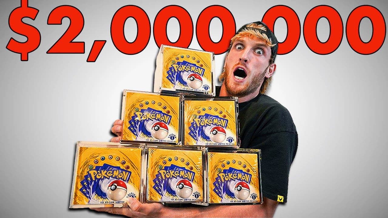 Logan Paul se gasta 2 millones de dólares en cajas de la primera edición de cartas Pokémon