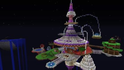 Recrean Super Mario Galaxy en Minecraft