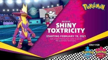 Más países confirman oficialmente la distribución de Toxtricity shiny para Pokémon Espada y Escudo