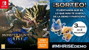 Participa en el nuevo sorteo #MHRiseDemo de Nintendo España y opta a ganar 3 packs de 2 peluches